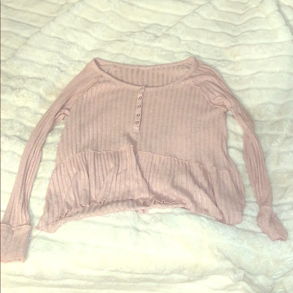 Pink flowy top